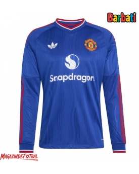 Manchester United Tricou Fotbal Replică 2026-27 Barbati Deplasare Mâneci Lungi Manchester United Tricou Fotbal Replică 2026-27 Barbati Deplasare Mâneci Lungi